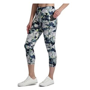 NWT Gaiam Om Delilah Print High-Waisted Capri Leggings (XS)